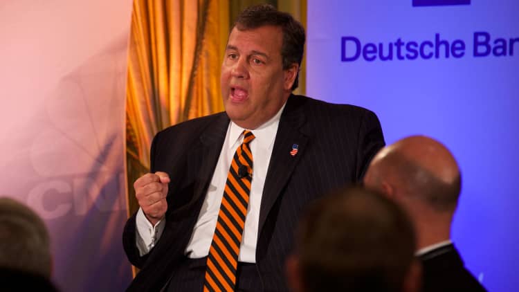 Chris Christie delivers the one-liners at Delivering Alpha