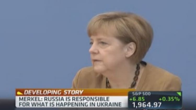 Merkel: Russia responsible for Ukraine