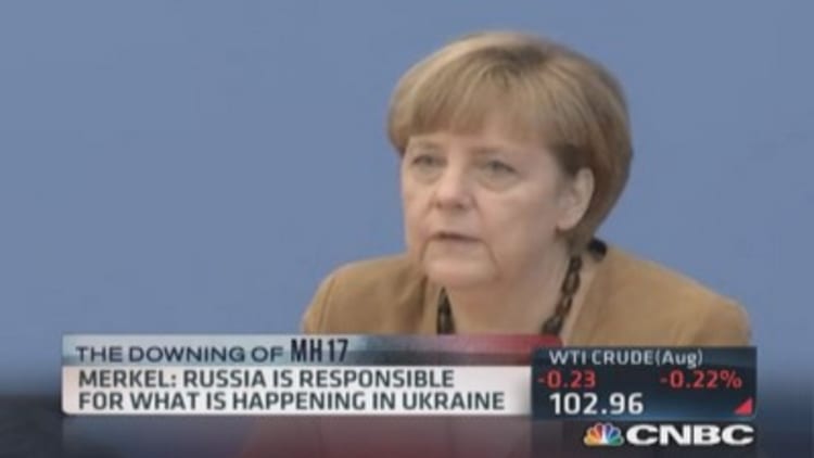 Merkel: Russia responsible for Ukraine events