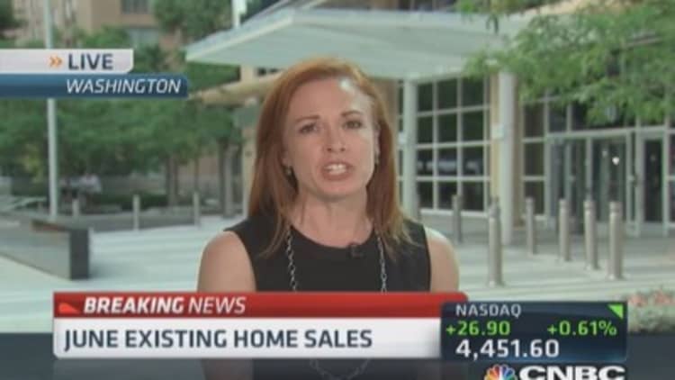 June existing home sales up 2.6%