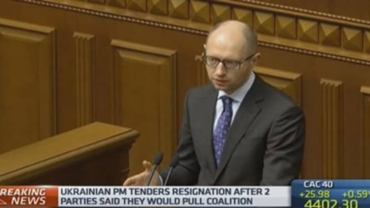 Ukraine's prime minister resigns