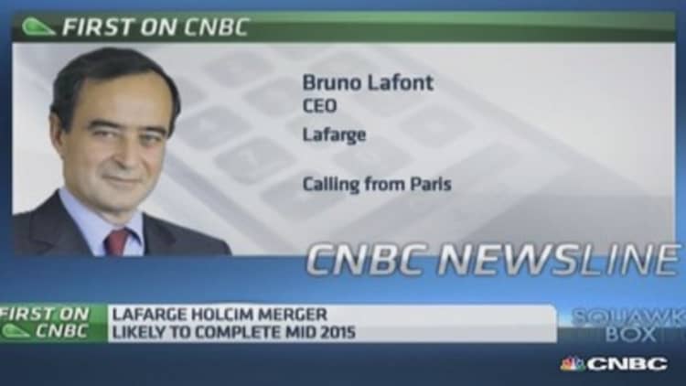 Holcim merger 'on track': Lafarge CEO