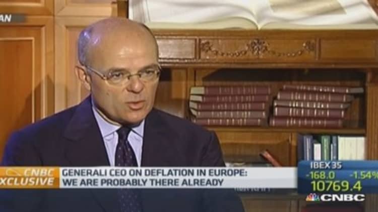 Euro zone probably in deflation: Generali CEO