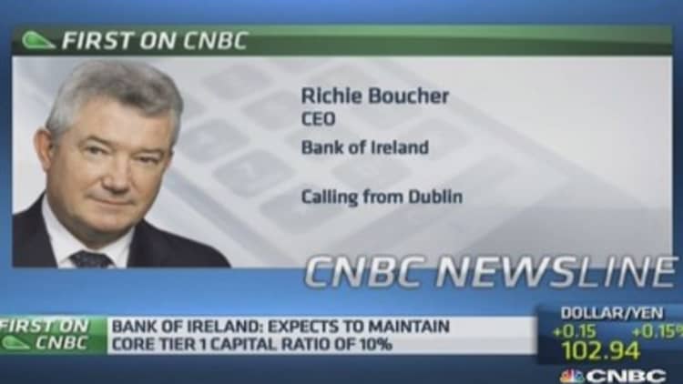 Irish recovery underway: Bank of Ireland CEO