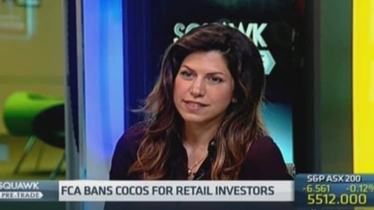 UK's FCA bans CoCos for retail investors