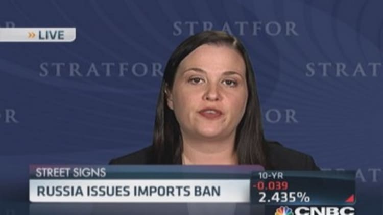 Russia issues imports ban