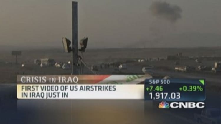 First video of US airstrikes in Iraq