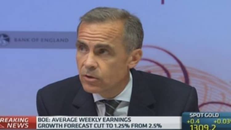 UK wage growth 'remarkably weak': Carney