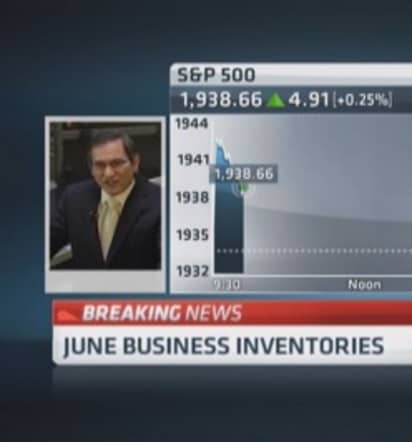 June business inventories up 0.4%