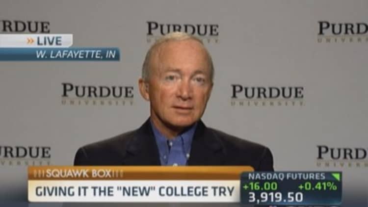 Why college costs are so high: Daniels