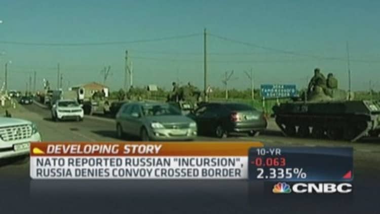 Russia denies convoy crossed Ukraine border