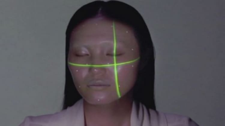 Projection mapping: Testing out tattoos and eyeliner?