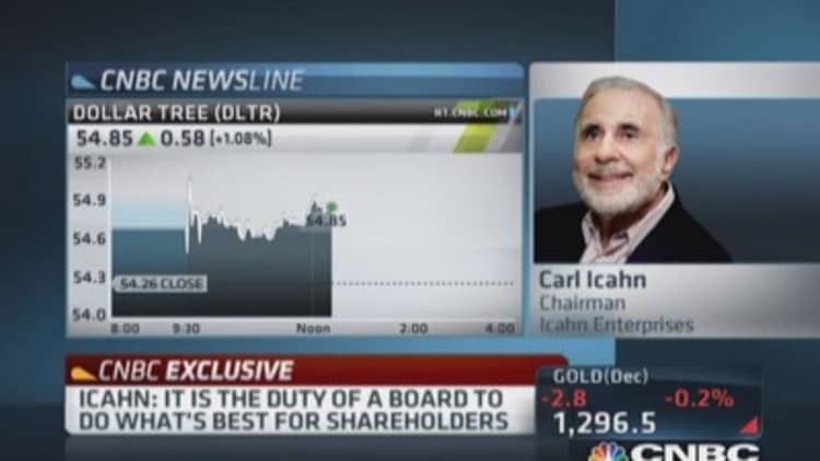 Icahn: Obvious Family Dollar wanted me out of picture