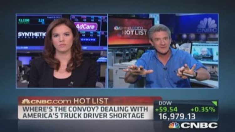 CNBC.com hot list: US truck driver shortage