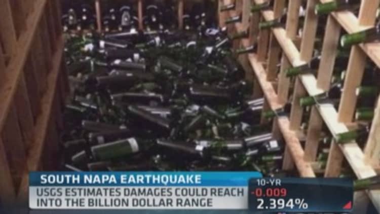 Earthquake impacts wineries