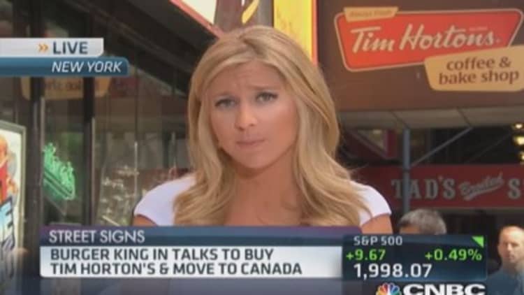 Burger King in talks to buy Tim Hortons 