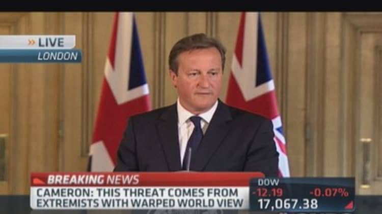 UK PM Cameron: Need firm security response against terrorists