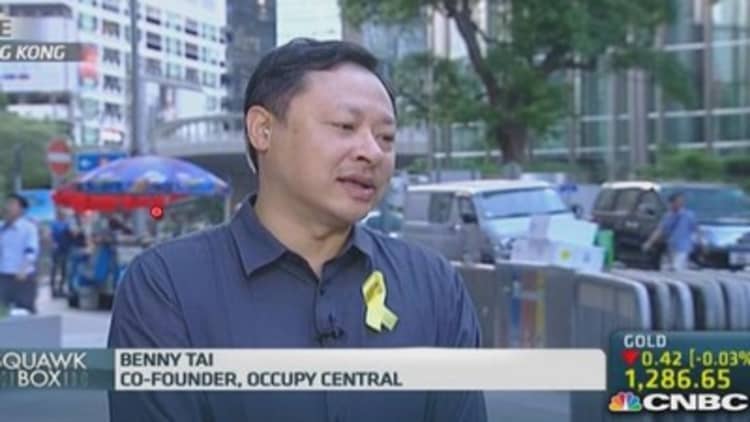 Occupy Central: China's ruling is an injustice