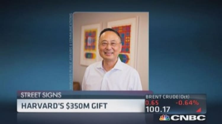Harvard's largest donation