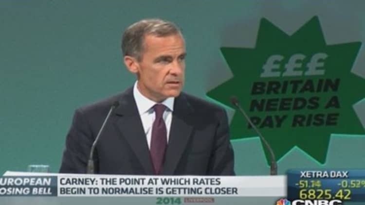 Carney: Rate normalization time nears