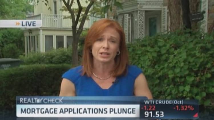 Mortgage applications plunge