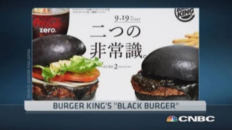 Burger King's black burger