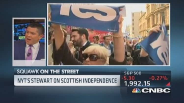 NYT's Stewart: Considerable risk to Scottish independence
