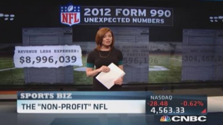 The NFL's 'non-profit' numbers