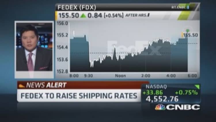 FedEx to raise rates