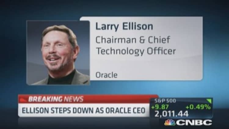 Larry Ellison steps down as CEO of Oracle