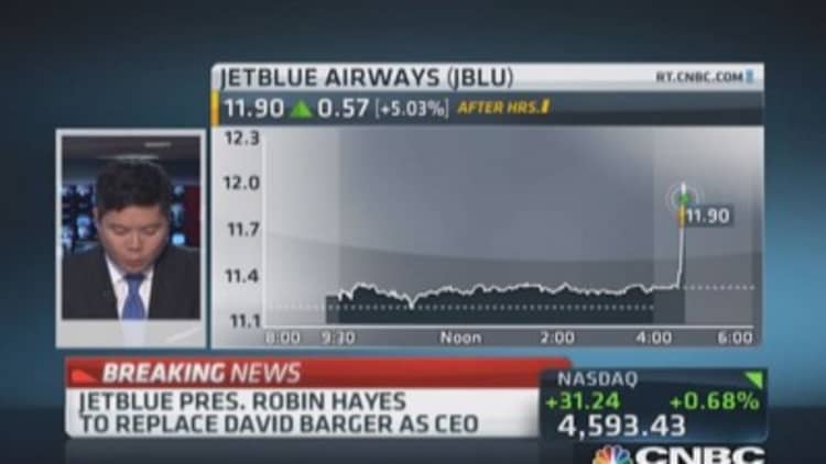 New CEO at JetBlue, too