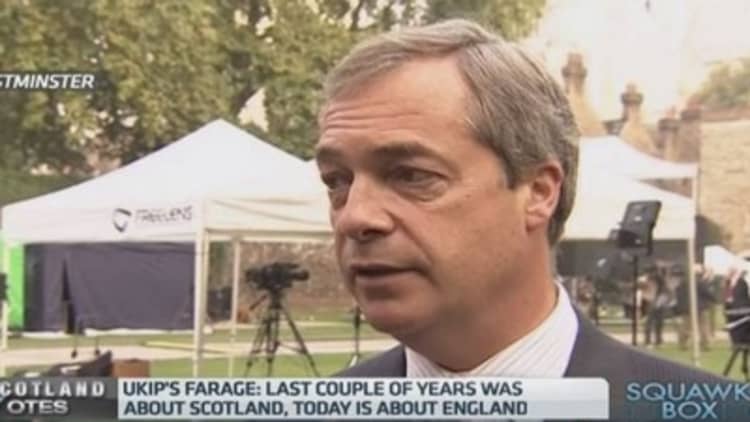 UK government Scotland campaign 'patronizing': Farage