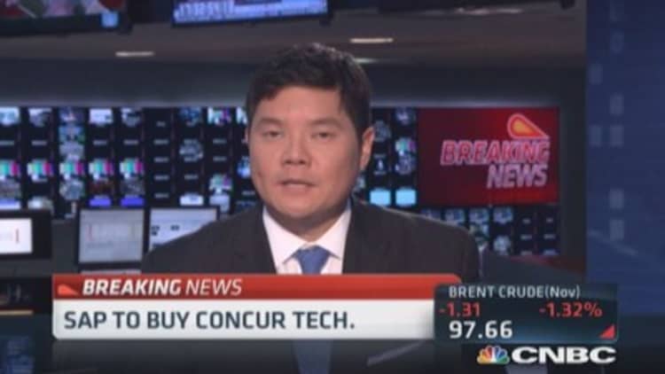 SAP to buy Concur Tech.