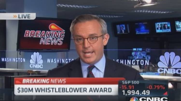 SEC announces largest ever whistleblower payout