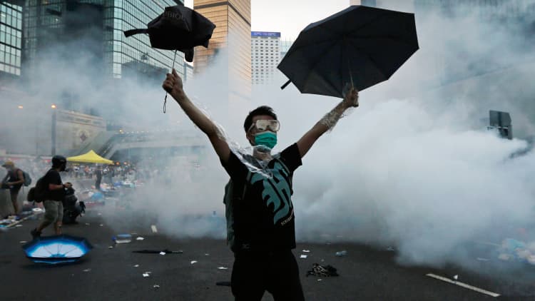 Hong Kong protests recede