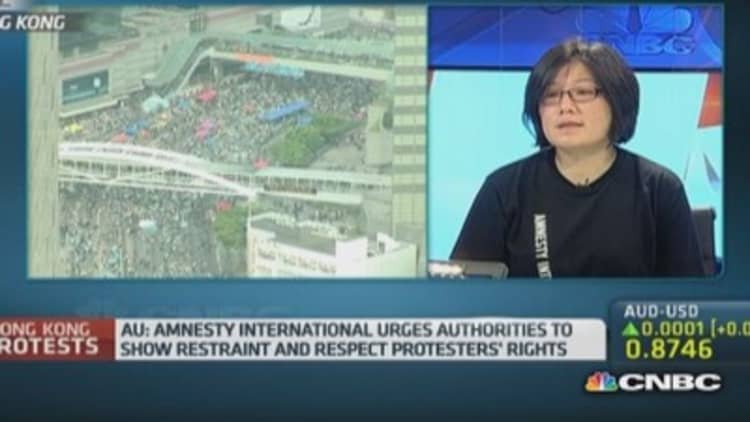 Amnesty International backs Hong Kong protests