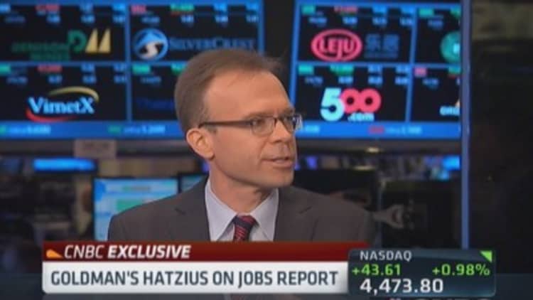 Goldman's Hatzius: Jobs report mixed message