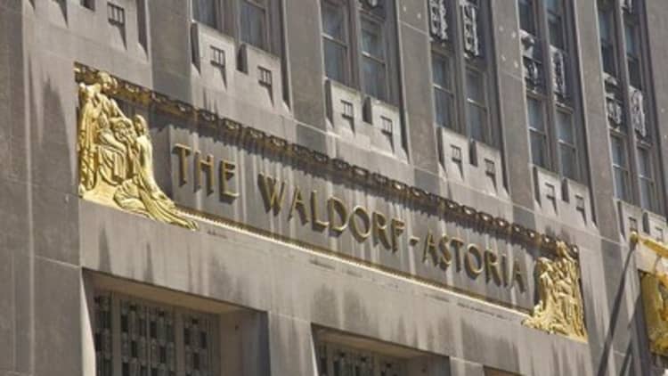 What will Hilton do with Waldorf cash?