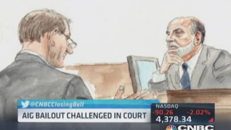 Bernanke testifies in AIG trial