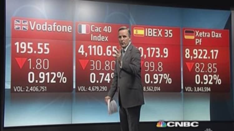 Europe shares open sharply lower as volatility continues