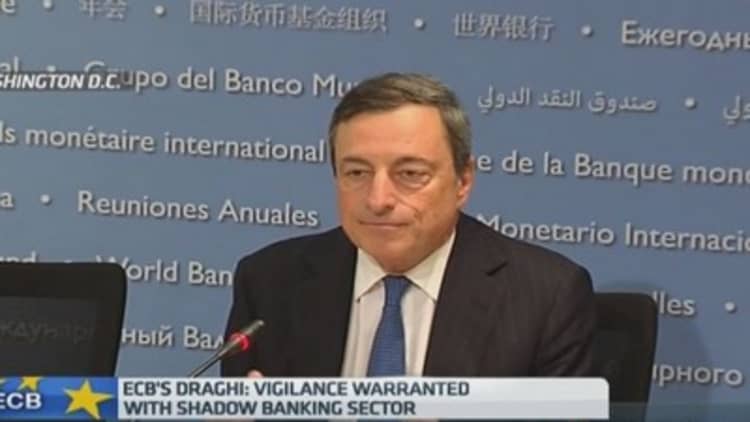 'Vigilance' needed in shadow banking: ECB's Draghi
