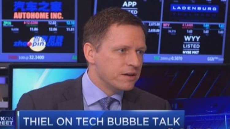 Thiel: Tech stocks not core of insanity