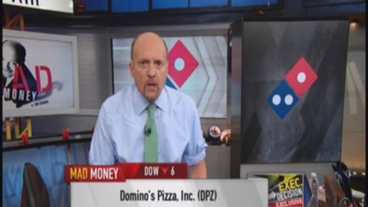 Domino's beats; CEO talks cheese & Dom