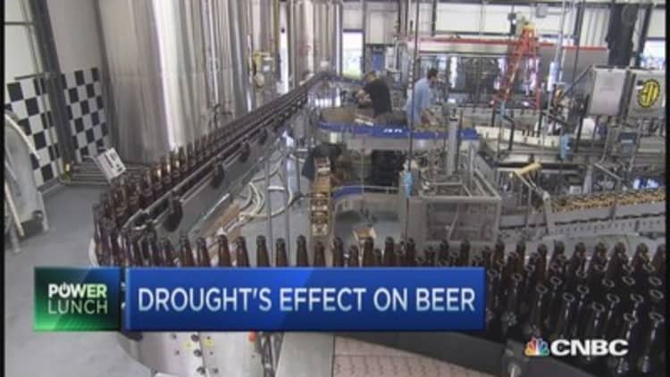 Beer leaves California high & dry
