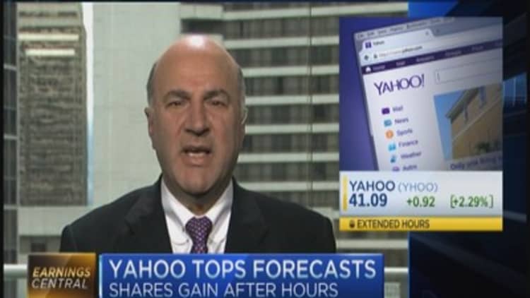 Yahoo higher after big earnings beat