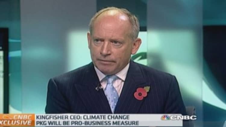 Climate goals 'good for Europe': Kingfisher CEO
