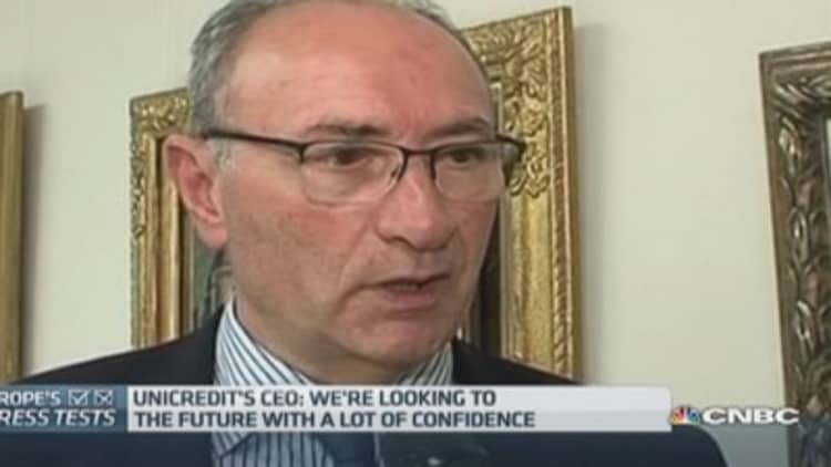 We're 'very satisfied' with stress tests: UniCredit CEO