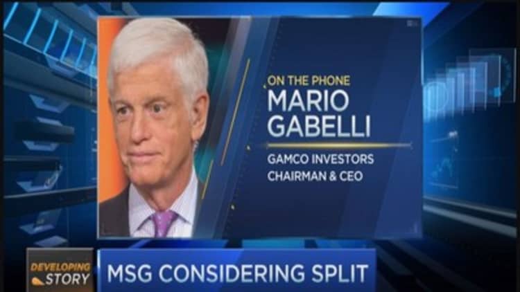 Gabelli on possible MSG split