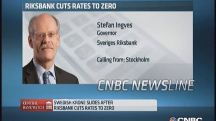 Staying at 0% will be enough: Riksbank governor