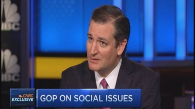 Sen. Cruz on tea party's social focus
